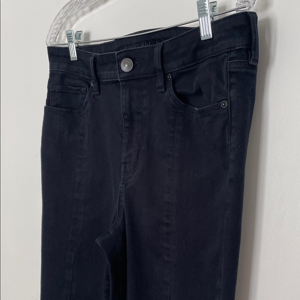 American Eagle Outfitters Black Hi Rise Skinny Kick Jeans Women’s size 12 Long